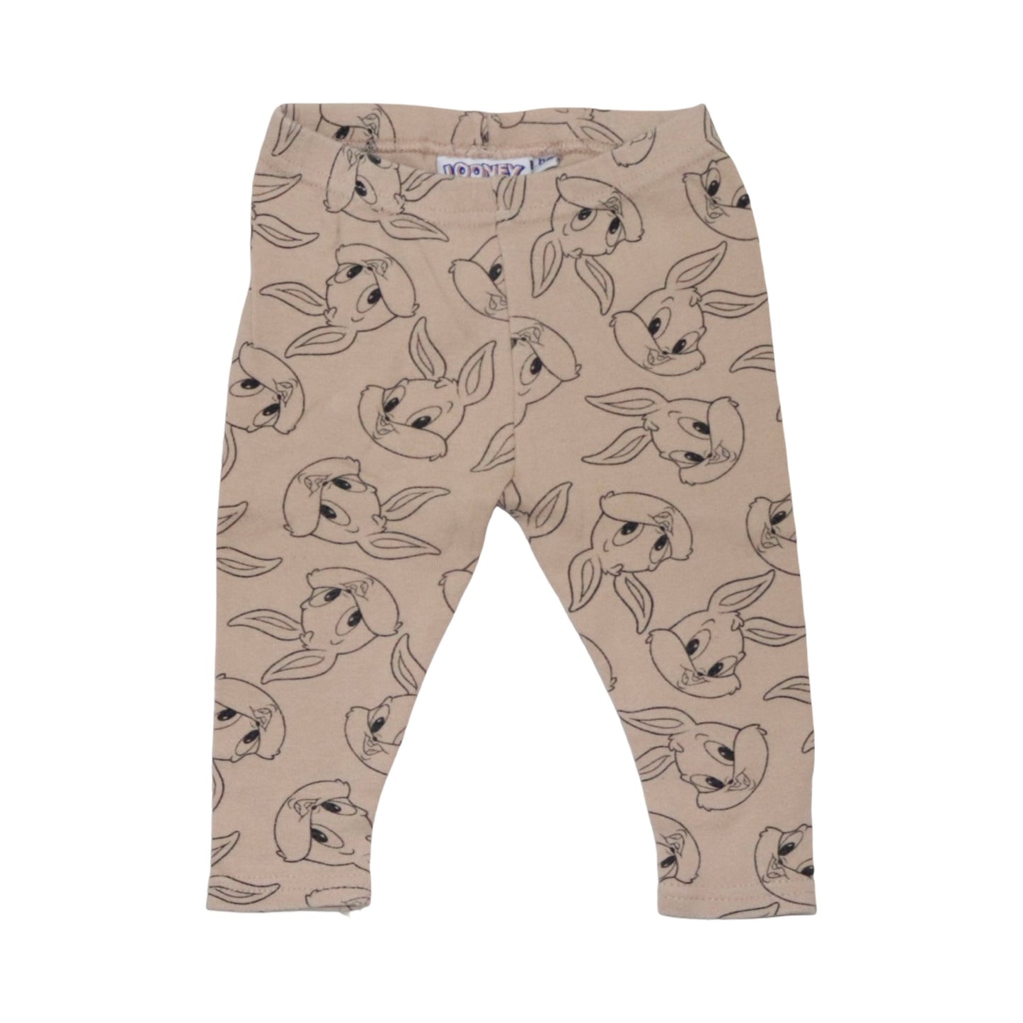 Body & Byxor Matchande Set från newbie & LOONEY TUNES - Storlek 68 - Vit & Beige (Multi)