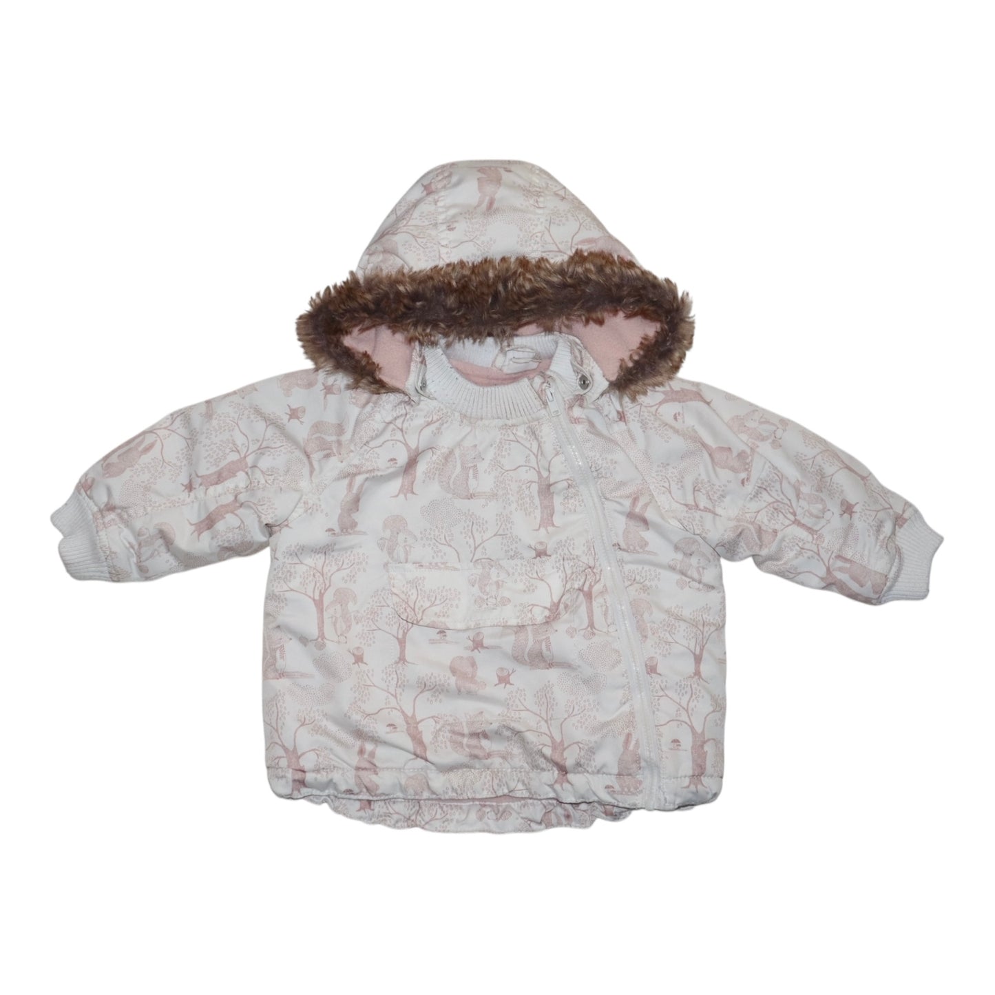 Fleecefodrad Vindjacka Från H&M - Storlek 80 - Ljusrosa