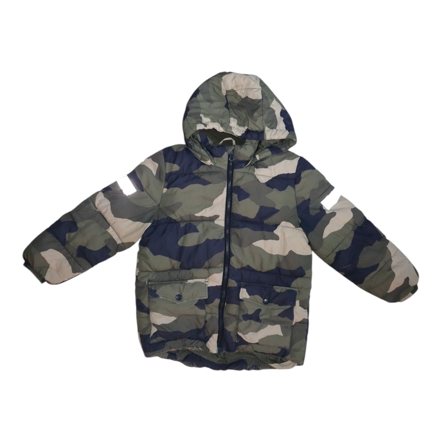 Pufferjacka från LINDEX - Storlek 134 - Grön & Svart (Multi)