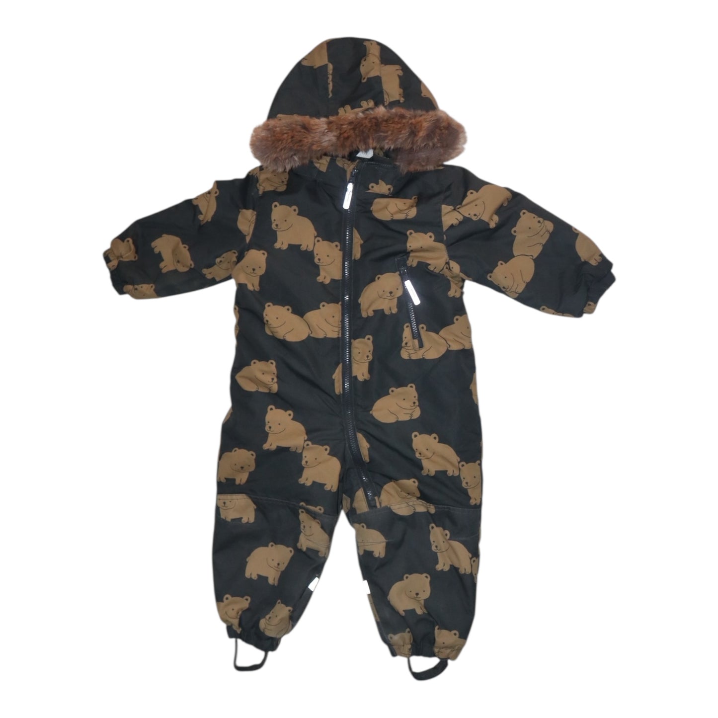 Vinteroverall från H&M - Storlek 92 - Svart & Brun