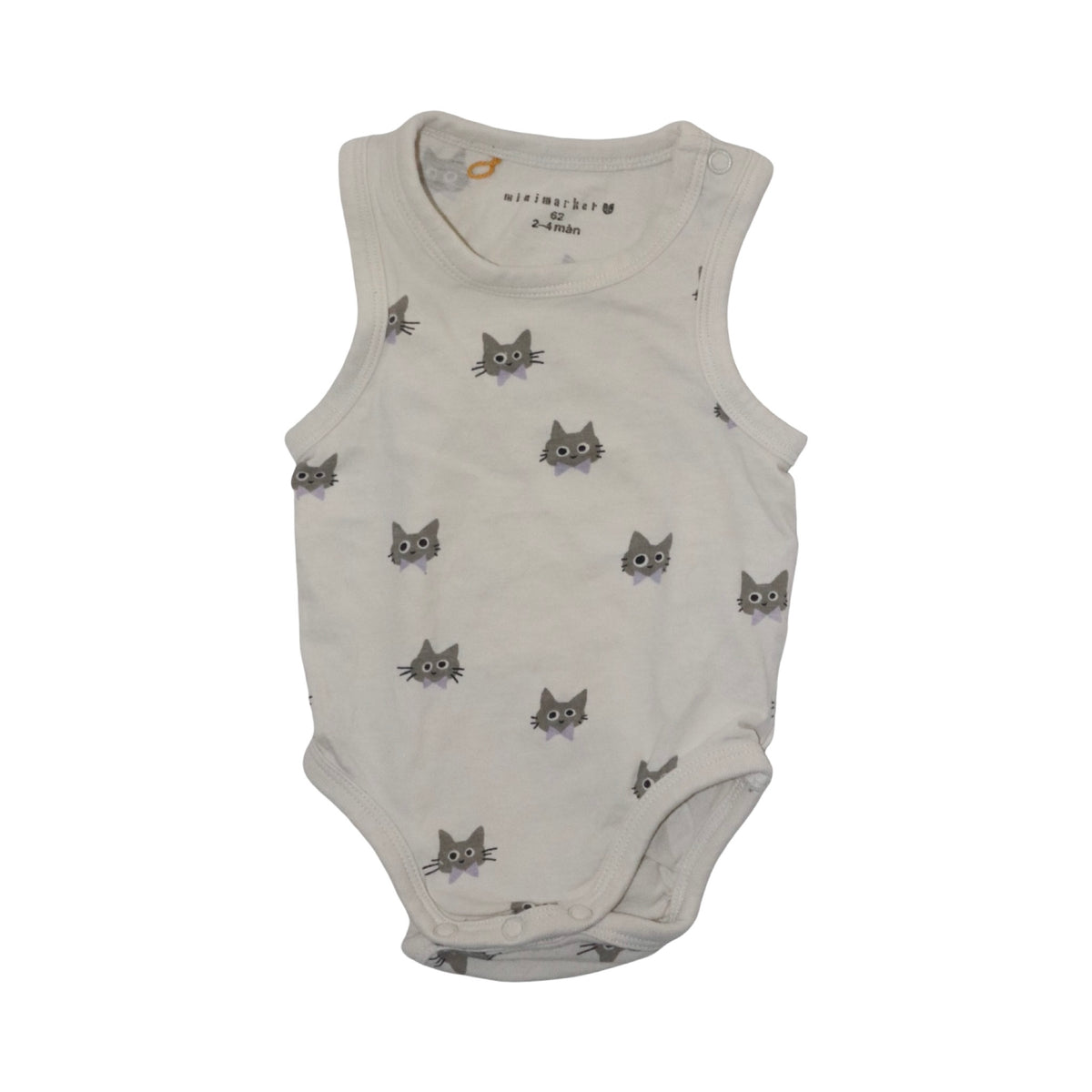 Linne Body från minimarket - Storlek 62 - Beige & Grå