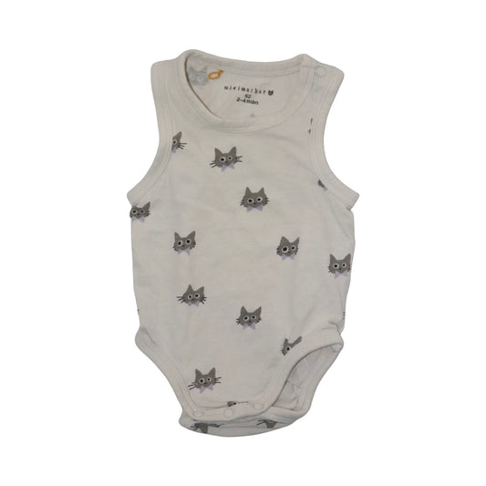 Linne Body från minimarket - Storlek 62 - Beige & Grå