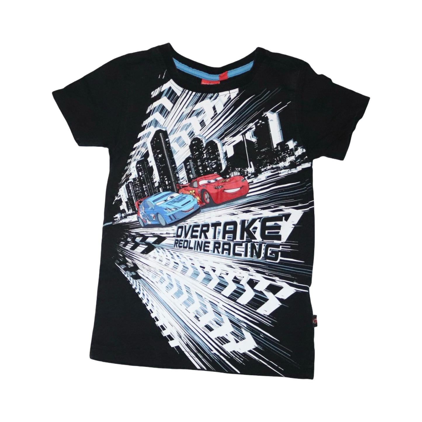 Kortärmad T-shirt från Disney PIXAR - Storlek 98/104 - Svart & Vit (Multi)