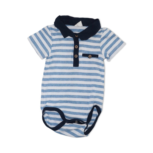 Kortärmad Body från H&M - Storlek 68 - Blå & Vit (Multi)