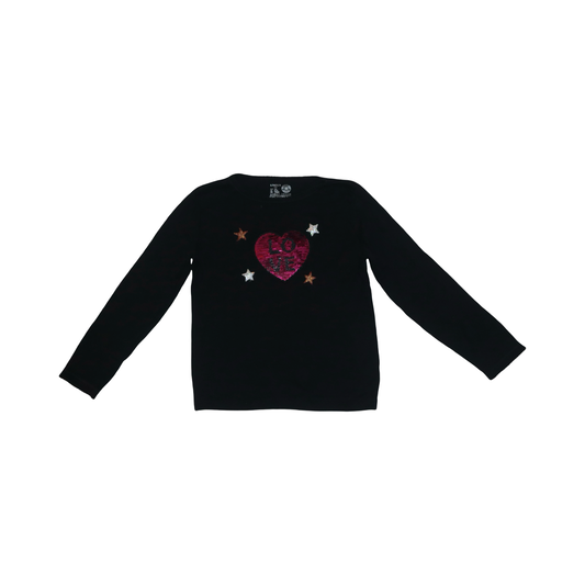 Långärmad T-shirt från LINDEX - Storlek 122 - Svart (Multi)