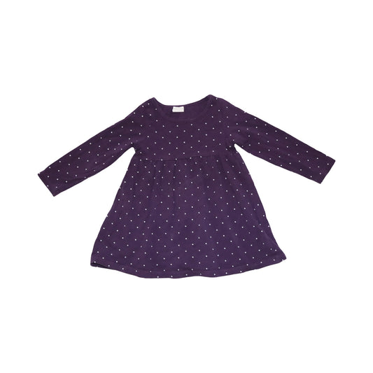 Långärmad Klänning från H&M - Storlek 80 - Lila & Vit