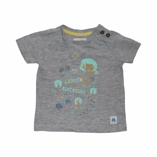 Kortärmad T-shirt - Storlek 68 - Grå (Multi)
