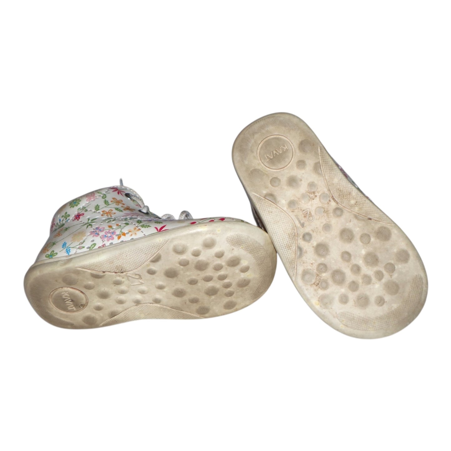 Blommiga Skor från från KAVAT - Storlek 21 (Innermått 12.5cm) - Vit