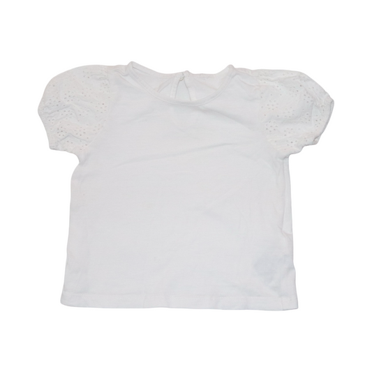 Kortärmad T-shirt från H&M - Storlek 80 - Vit