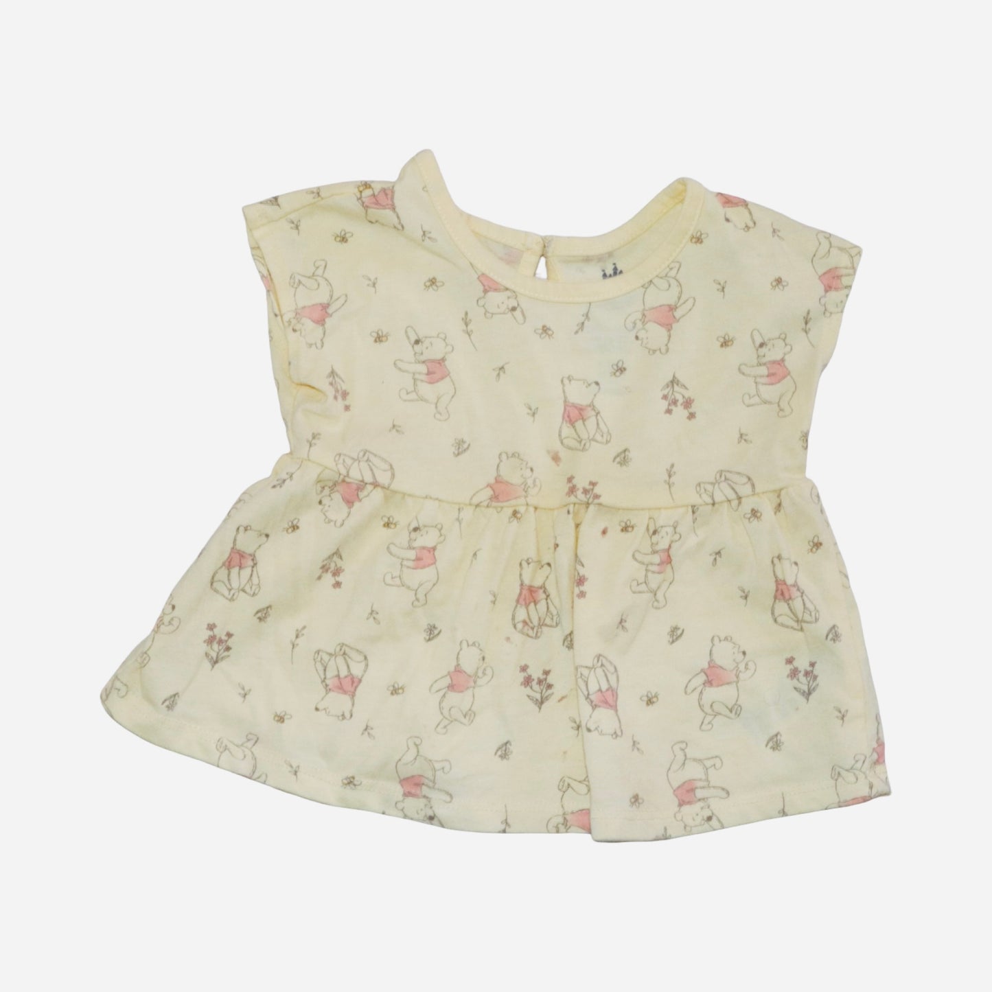 Kortärmad Klänning & Shorts Matchande Set från DISNEY - Storlek 74/80 - Gul (Multi)