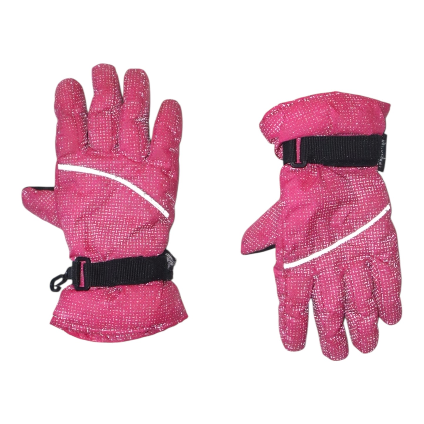 Fleecefodrade Vattentäta Handskar Från Carlsteins AB - Storlek 146/152 (11/12) - Svart & Rosa