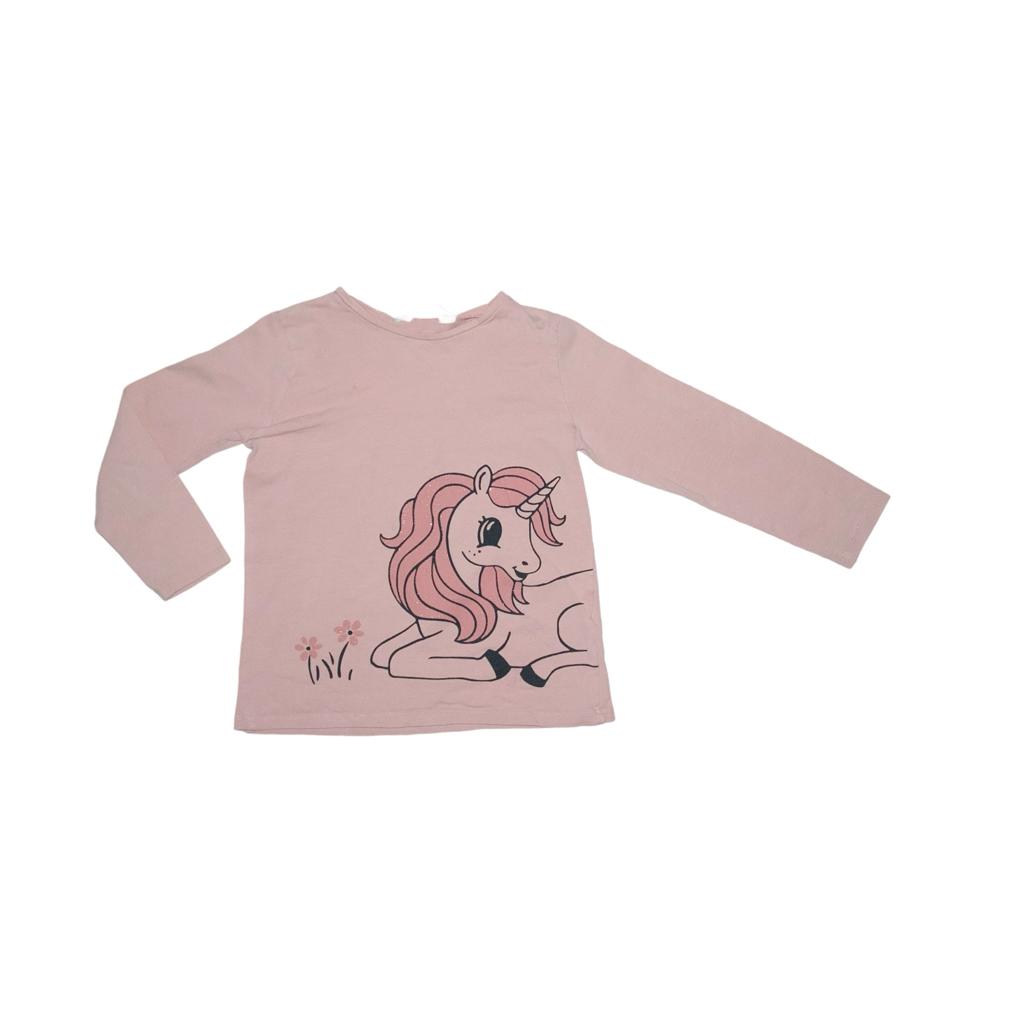 Långärmad T-shirt från H&M - Storlek 110/116 - Rosa