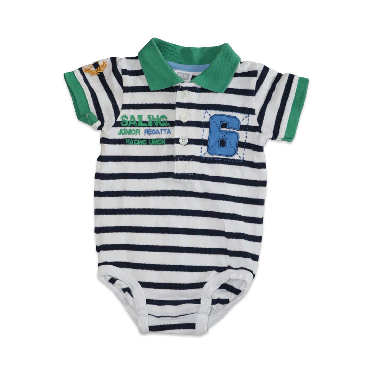 Kortärmad Body (2 Pack) från FIX & KappAhl - Storlek 68 - Vit & Grön (Multi)