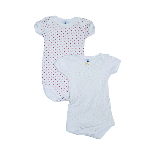 Kortärmad Body (2 Pack) från PETIT BATEAU - Storlek 67 - Vit (Multi)