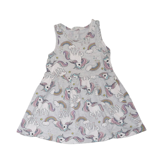 Linne Klänning från H&M - Storlek 92 - Grå (Multi)