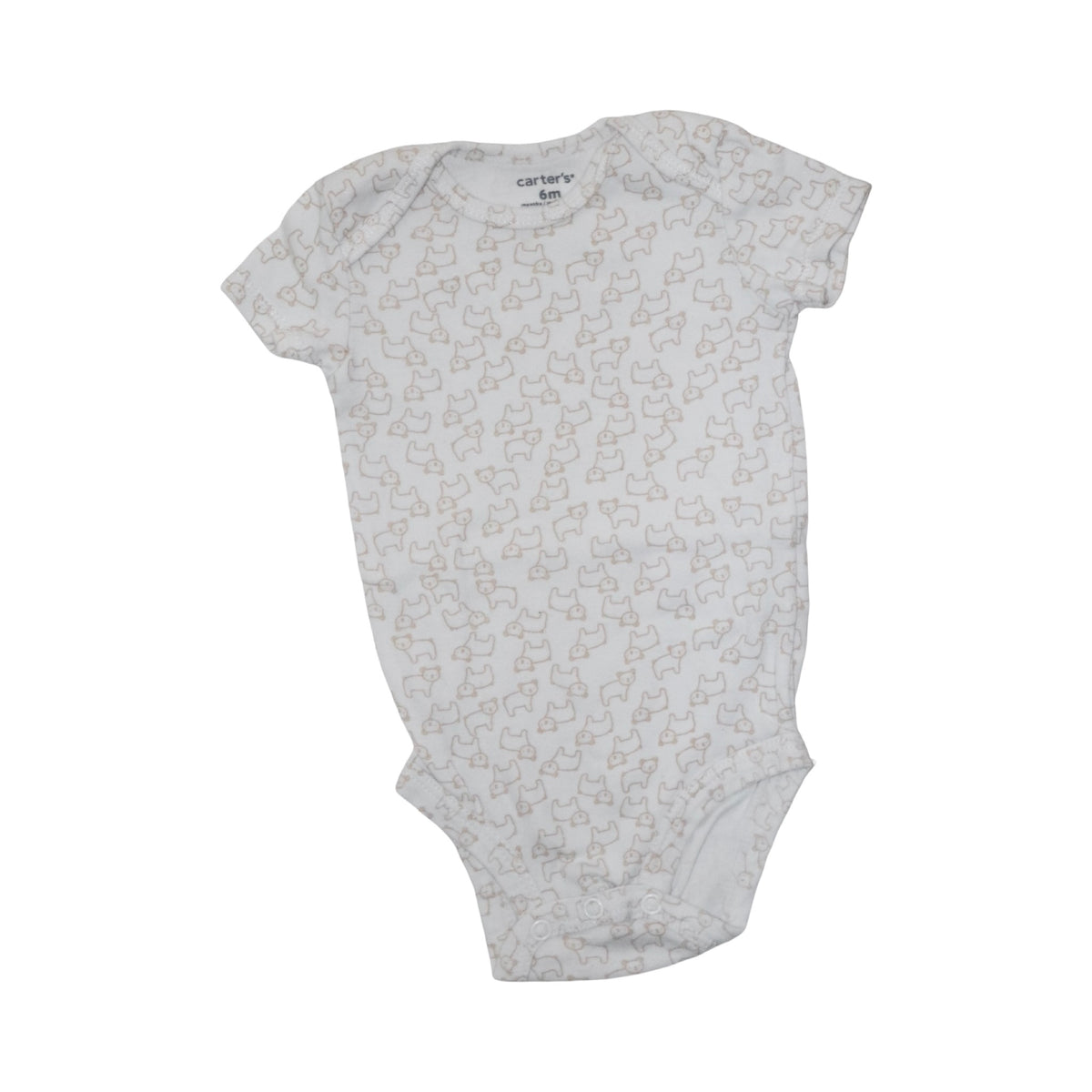 Kortärmad Body från Carter’s - Storlek 68 - Vit & Beige