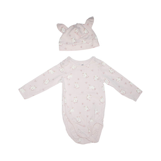 Body & Mössa Matchande set från H&M - Storlek 62 - Rosa