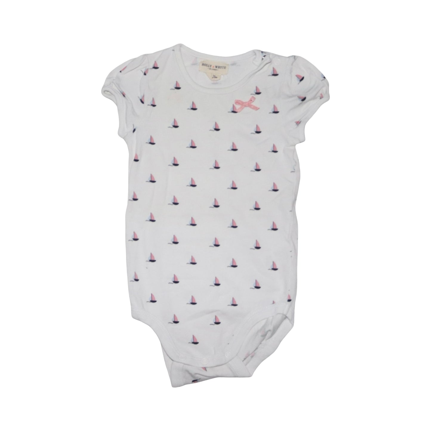 Kortärmad Body från HOLLY & WHYTE by LINDEX - Storlek 74 - Vit (Multi)