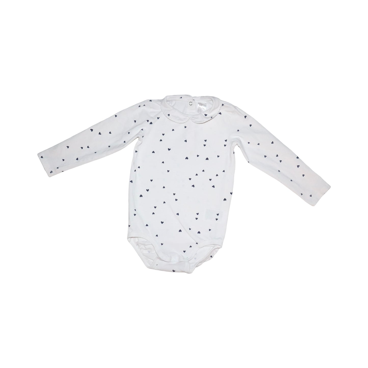 Långärmad Body från H&M - Storlek 98 - Vit