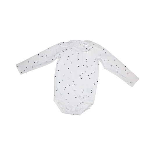 Långärmad Body från H&M - Storlek 98 - Vit