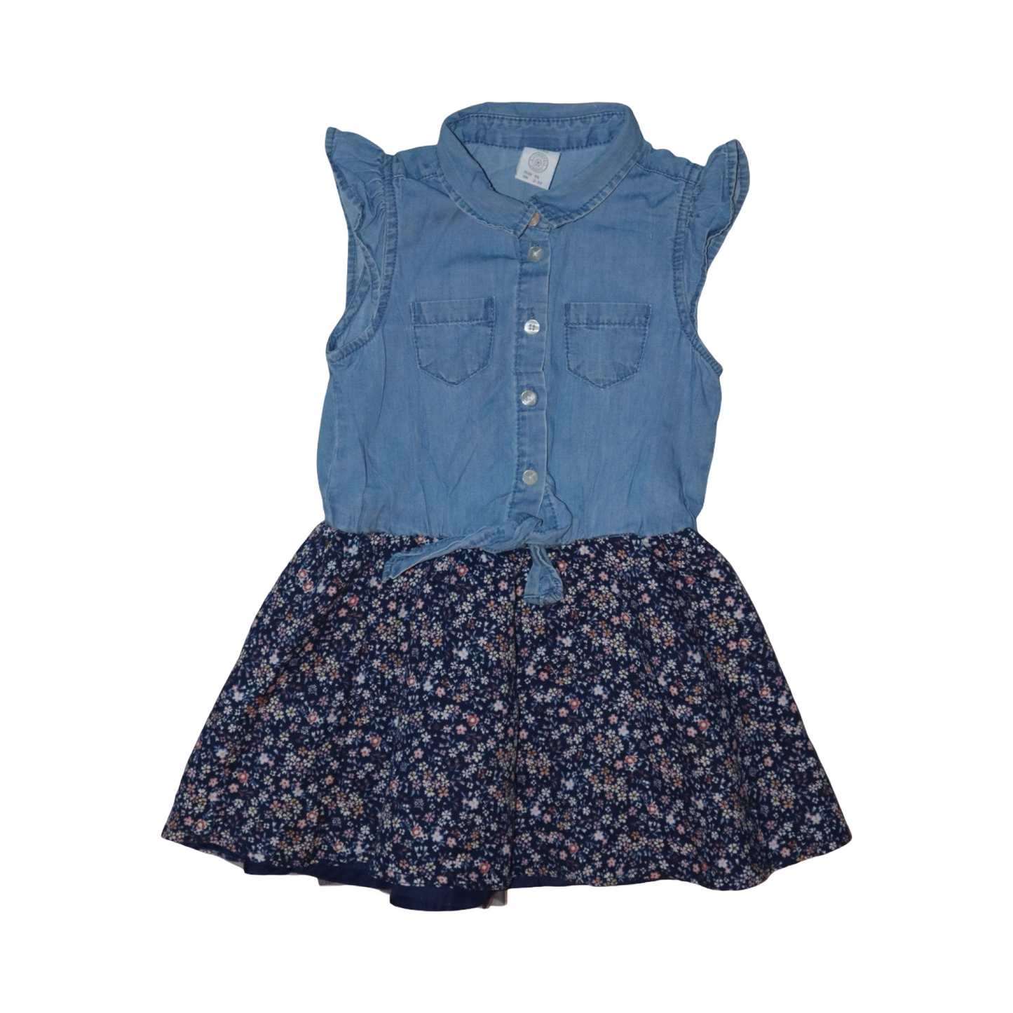 Kortärmad Klänning från LINDEX Storlek 98 - Blå (Multi)