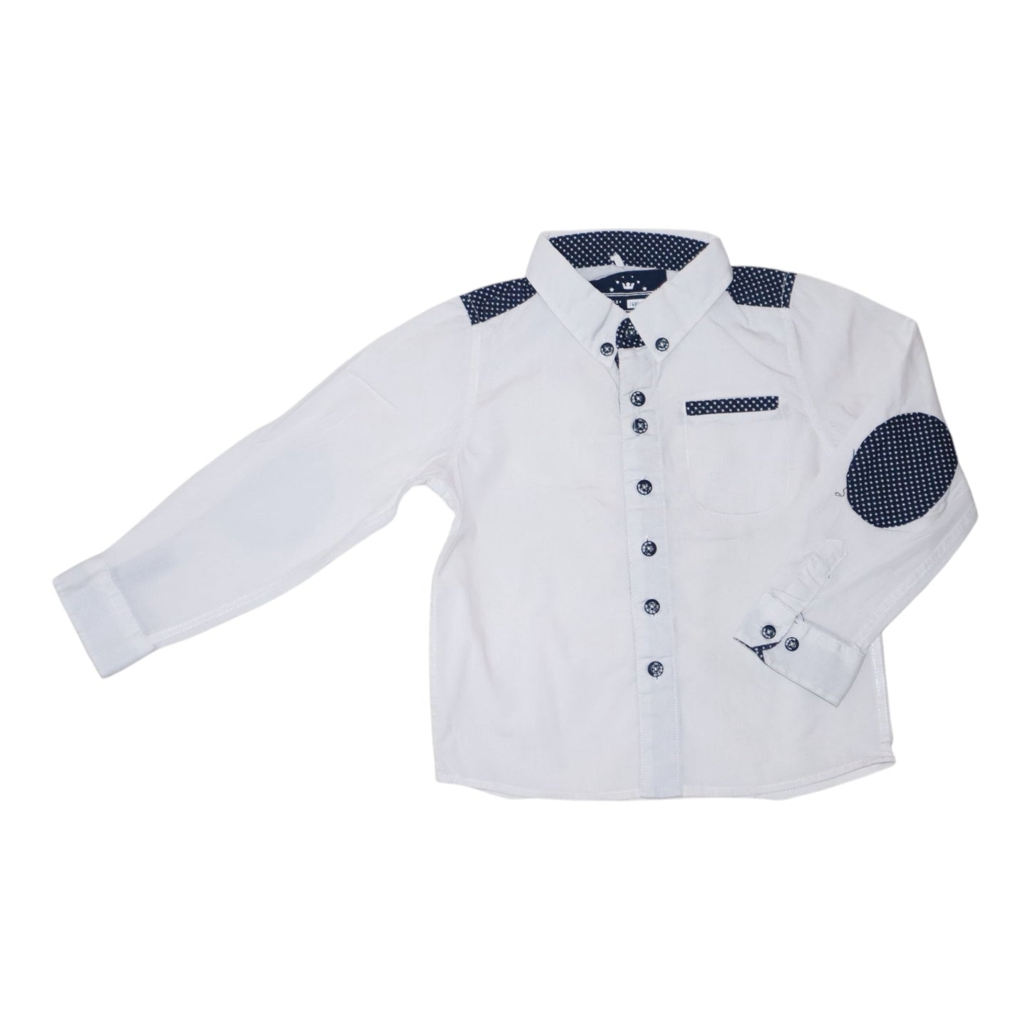 Långärmad Skjorta från name it - Storlek 98 - Vit