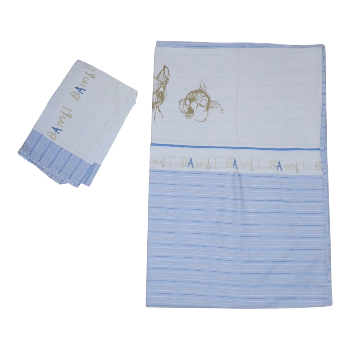 Sängkläder Set - Storlek 60x90cm / 65x95cm / 35x42cm  - Ljusblå & Vit