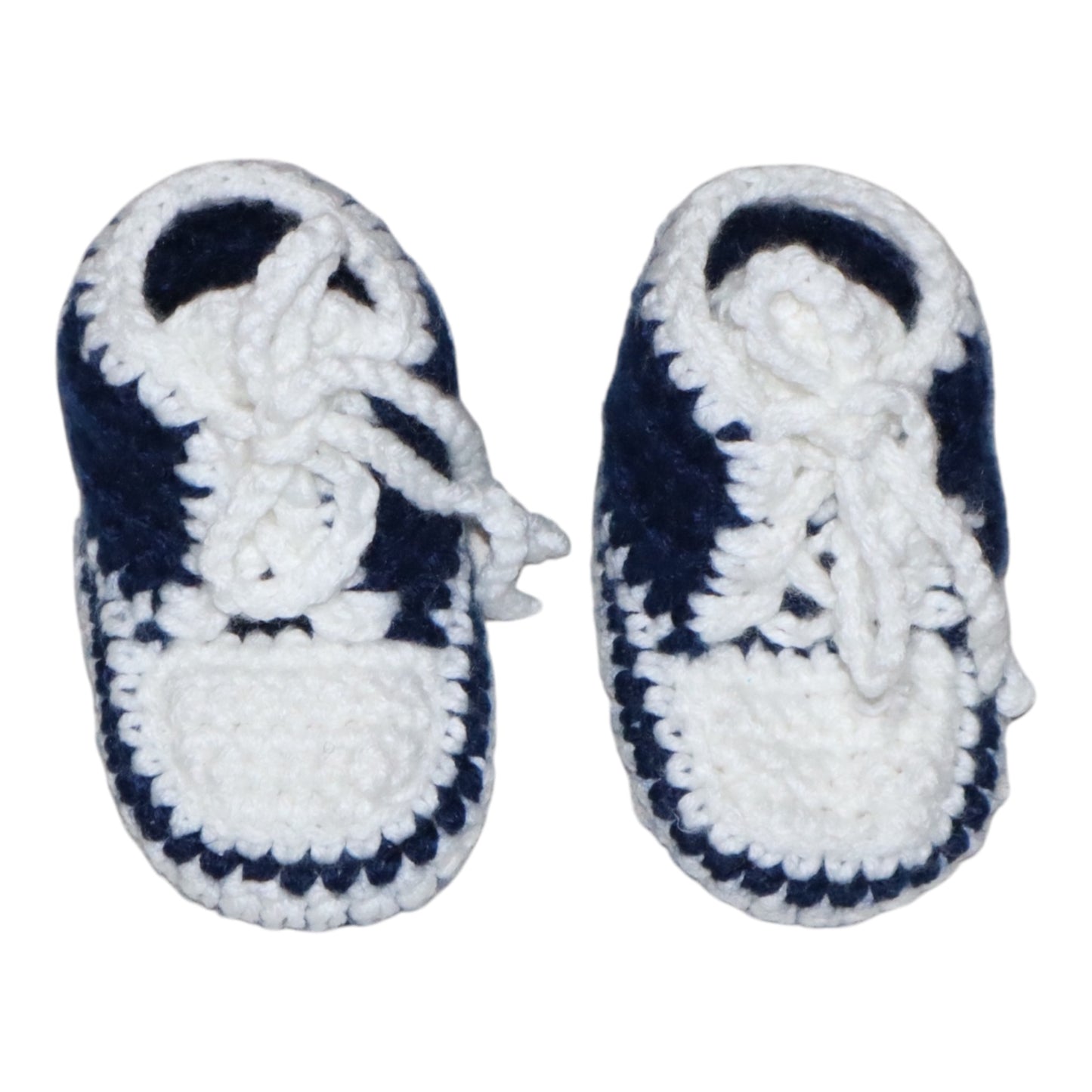 Stickad Tossor - Storlek 62/74 - Blå & Vit