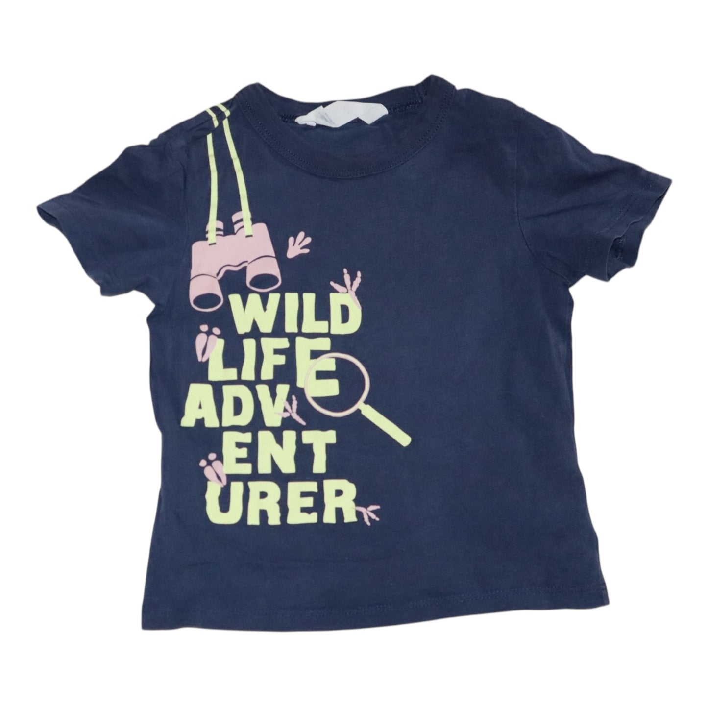 Kortärmad T-shirt från H&M - Storlek 92 - Mörkblå