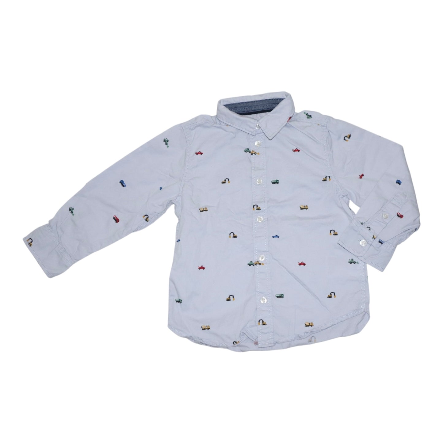 Långärmad Skjorta från H&M L.O.G.G - Storlek 98 - Ljusblå