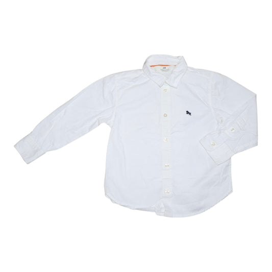 Långärmad Skjorta från H&M - Storlek 98 - Vit