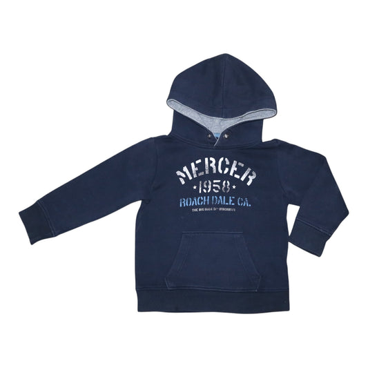 Tröja med huva från H&M L.O.G.G - Storlek 98/104 - Mörkblå