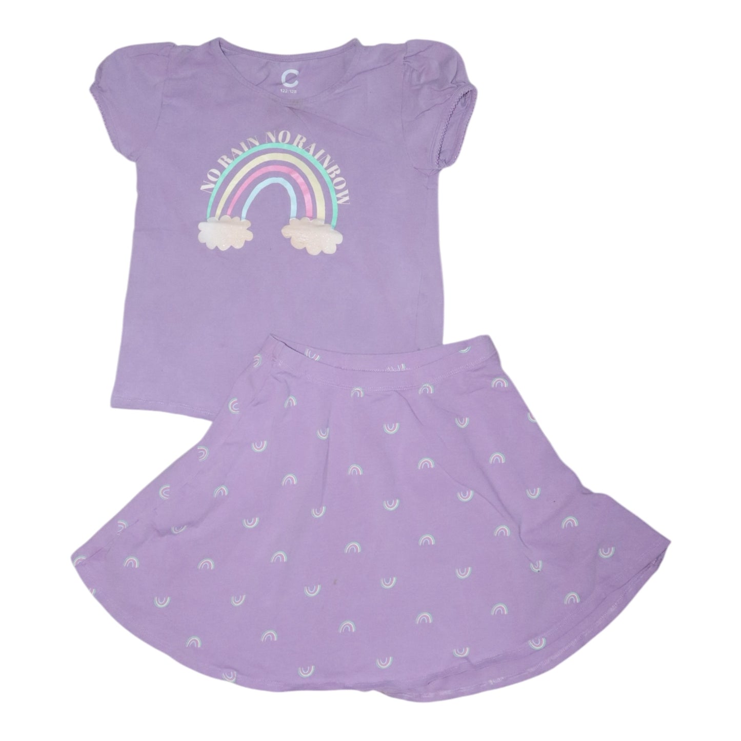 T-shirt & Kjol Matchande Set från Cubus - Storlek 122/128 - Lila