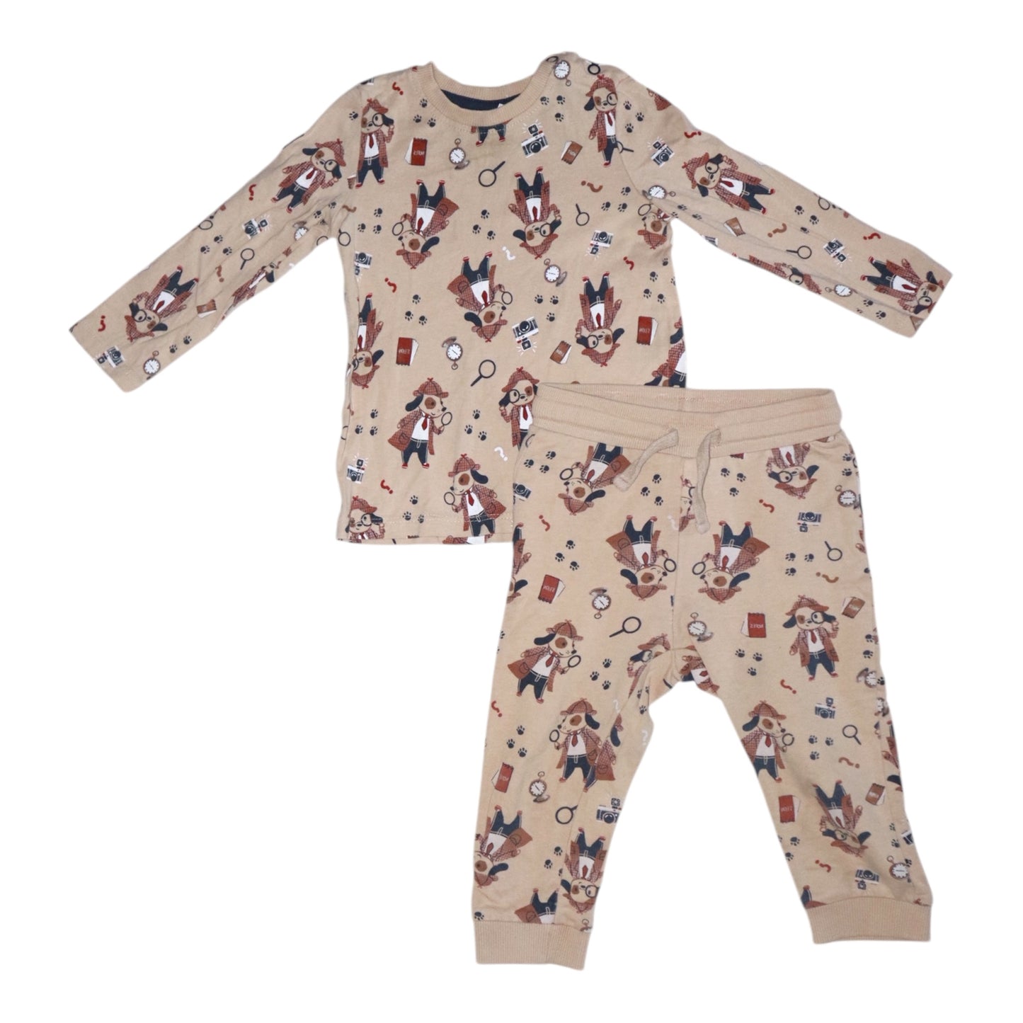 Tröja & Byxor Matchande Set från so cute - Storlek 80 - Ljusbrun