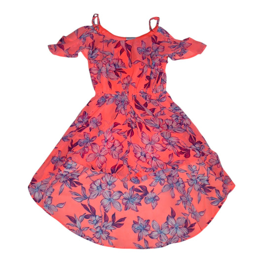 Linne Klänning med inbyggd Shorts - Storlek 122 - Orange