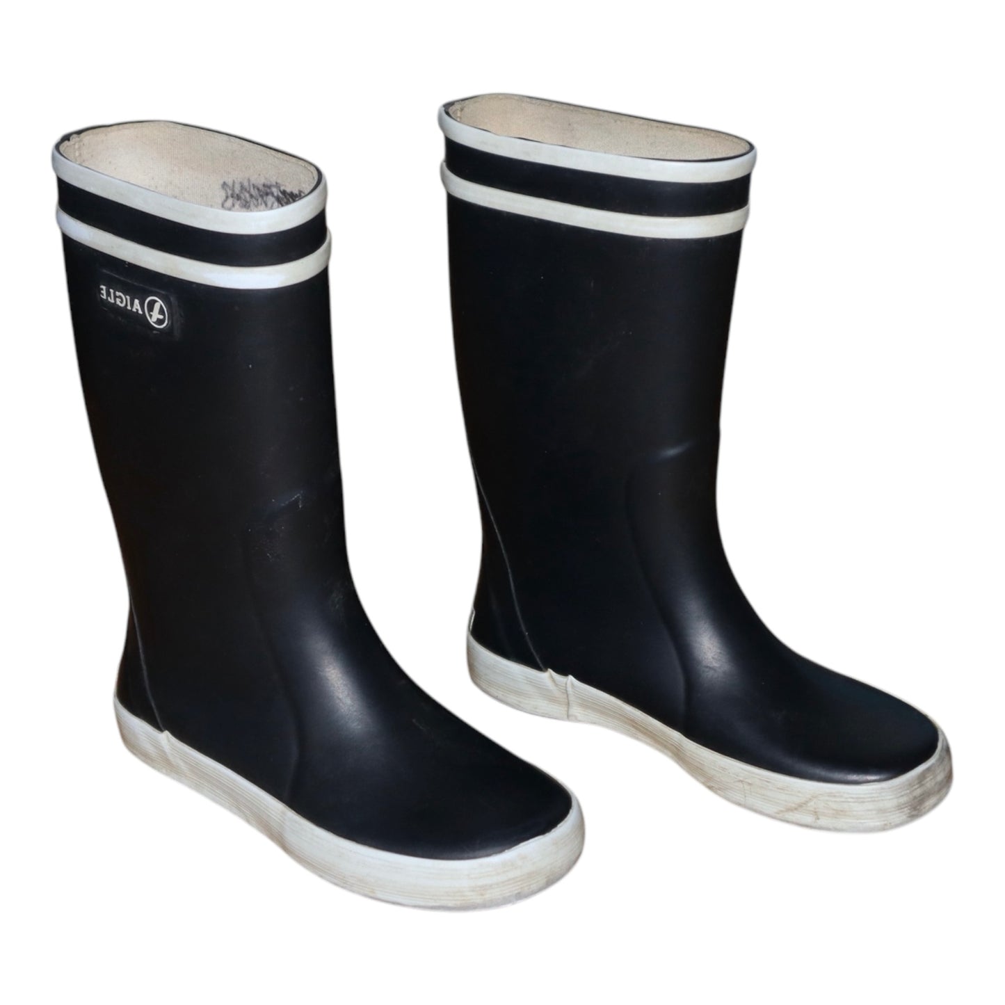 Ofodrade Gummistövlar från AIGLE - Storlek 30 ( Innermått 19.5 cm) - Svart & Vit