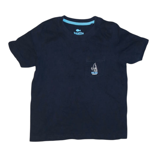 Kortärmad T-shirt från lupilu - Storlek 110/116 - Mörkblå