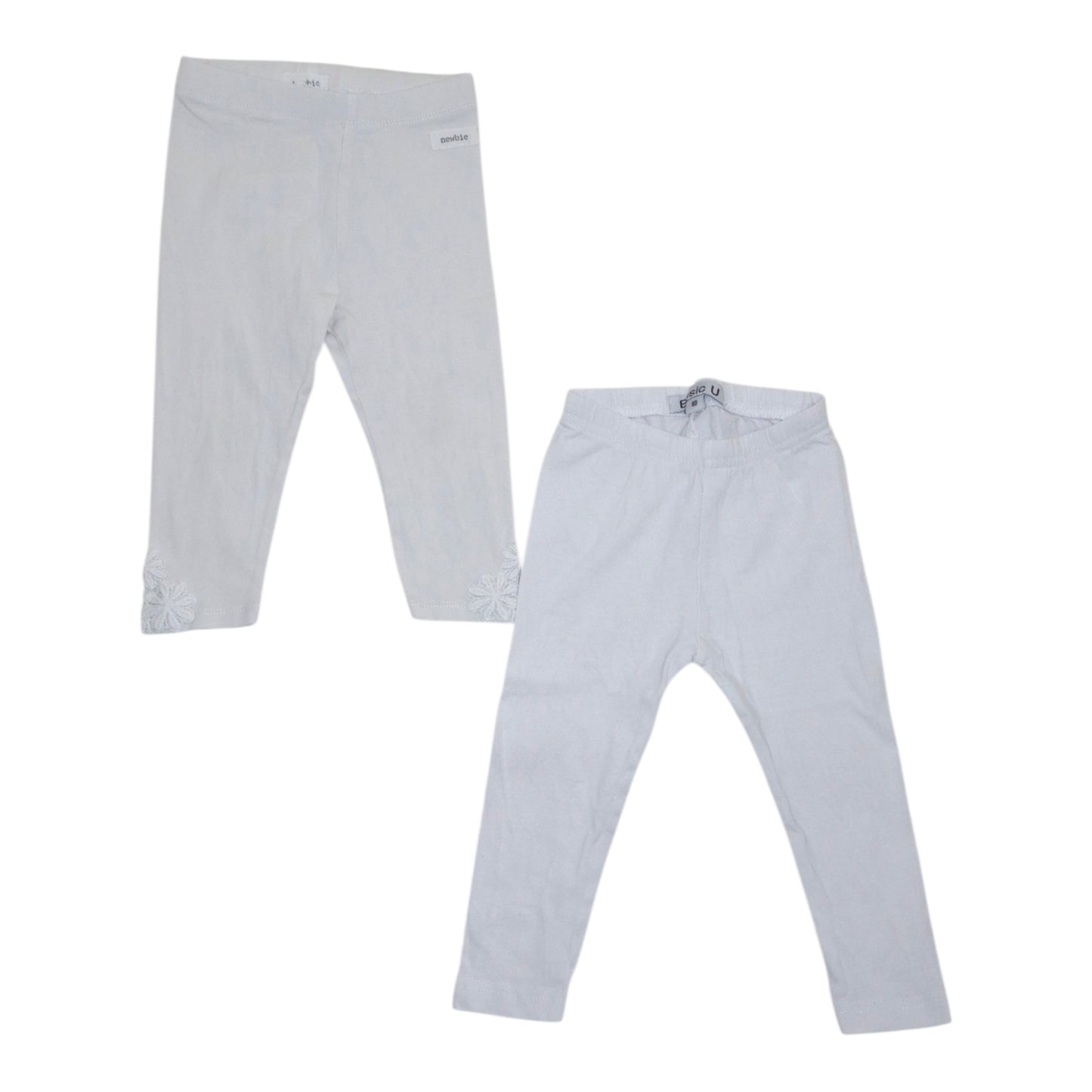 Byxor (2 Pack) från newbie & Basic U - Storlek 80 - Vit