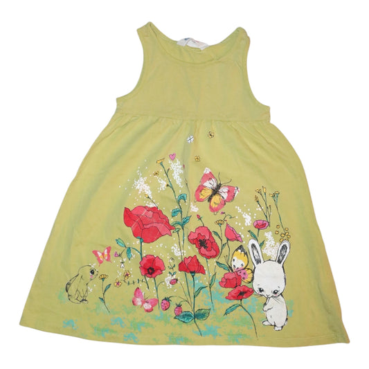 Linne Klänning från H&M - Storlek 110/116 - Gul (Multi)