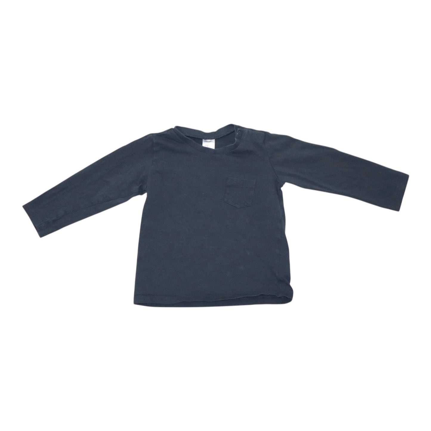 Långärmad T-shirt (2 Pack) från H&M - Storlek 86 - Mörkgrå & Brun