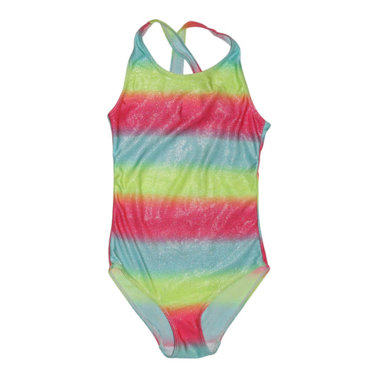 Baddräkt från KappAhl - Storlek 110/116 - Rosa & Grön (Multi)
