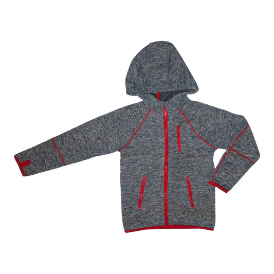 Jacka i Fleece från Kiki&Koko - Storlek 122 - Grå & Röd