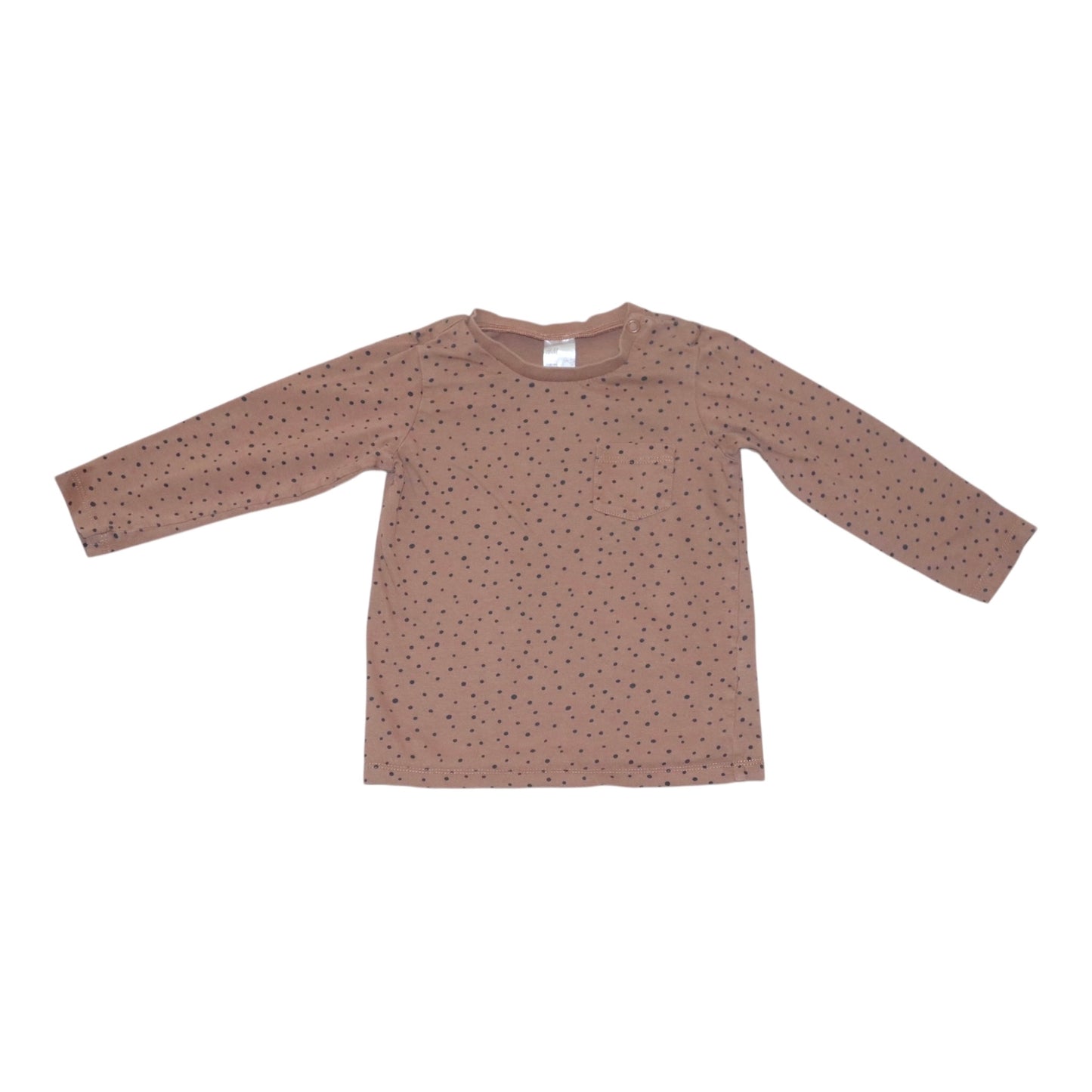 Långärmad T-shirt (2 Pack) från H&M - Storlek 86 - Mörkgrå & Brun