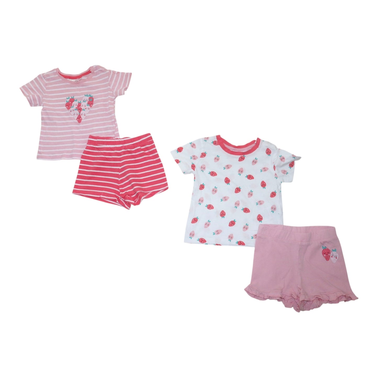 Pyjamas T-shirt &  Shorts Matchande Set (2 Pack) från impidimpi - Storlek 86/92 - Rosa