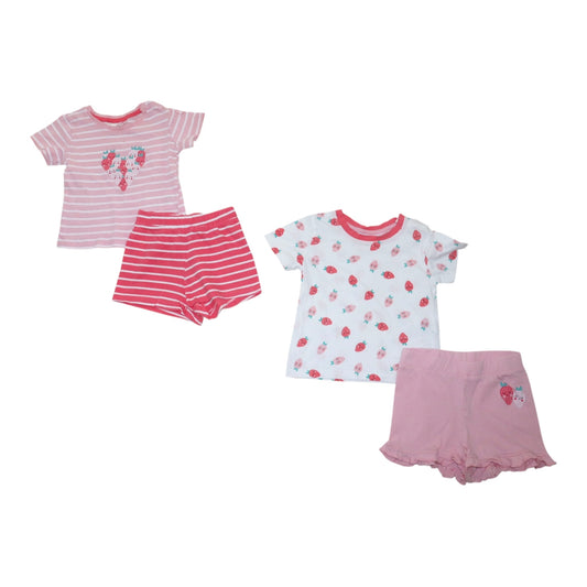 Pyjamas T-shirt &  Shorts Matchande Set (2 Pack) från impidimpi - Storlek 86/92 - Rosa