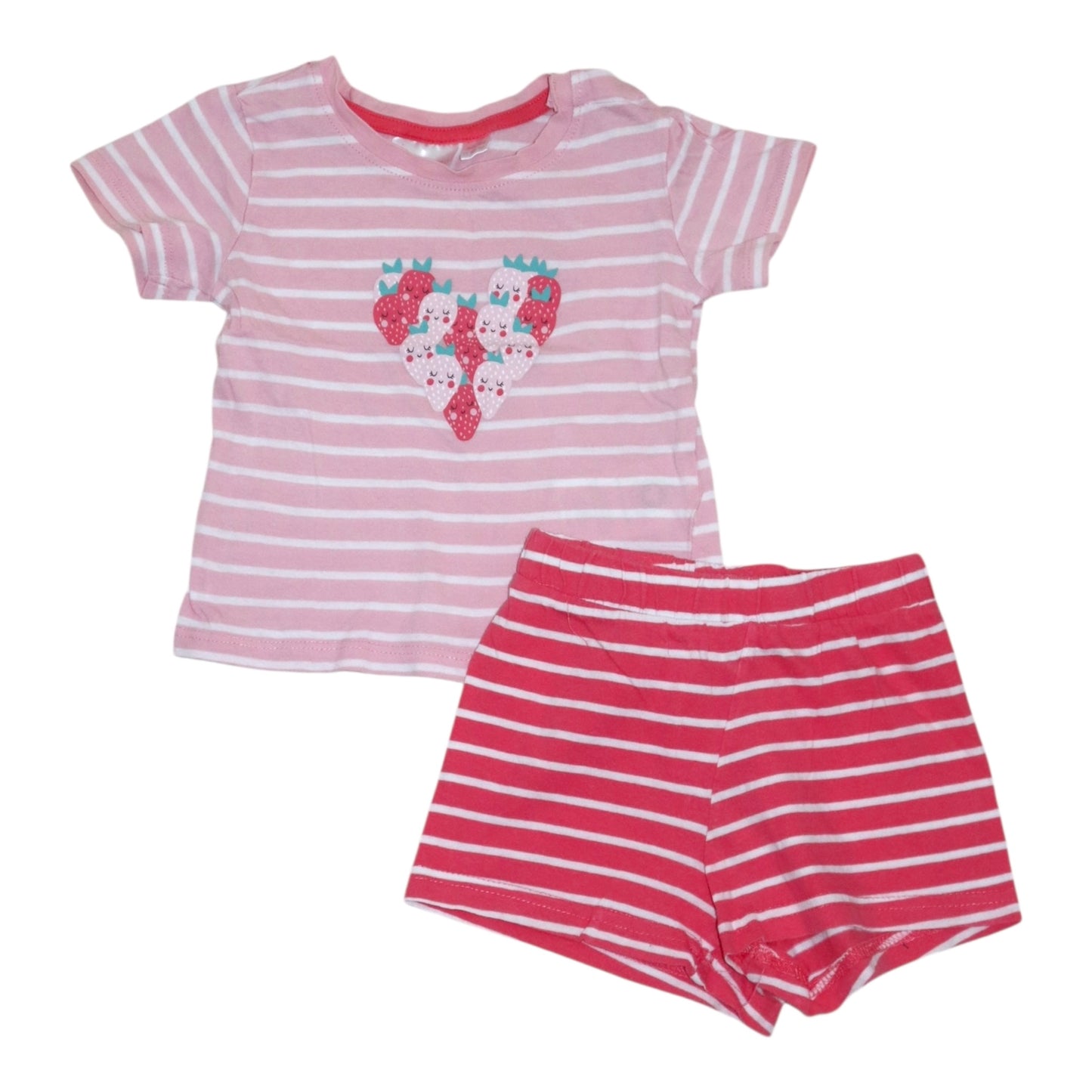 Pyjamas T-shirt &  Shorts Matchande Set (2 Pack) från impidimpi - Storlek 86/92 - Rosa