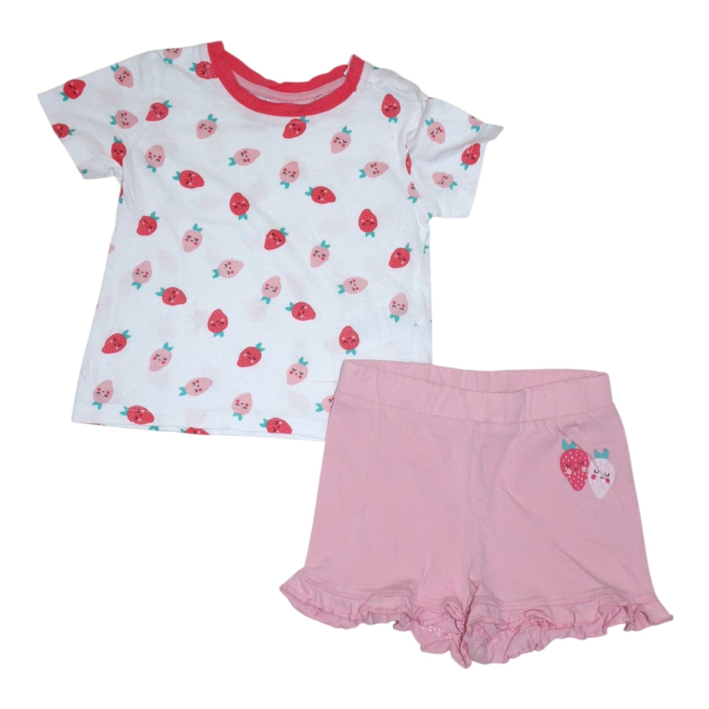 Pyjamas T-shirt &  Shorts Matchande Set (2 Pack) från impidimpi - Storlek 86/92 - Rosa