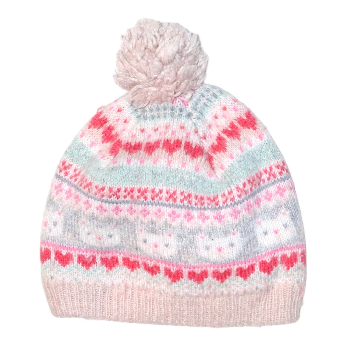 Mössa från Angels - Storlek 104/116 - Vit & Rosa