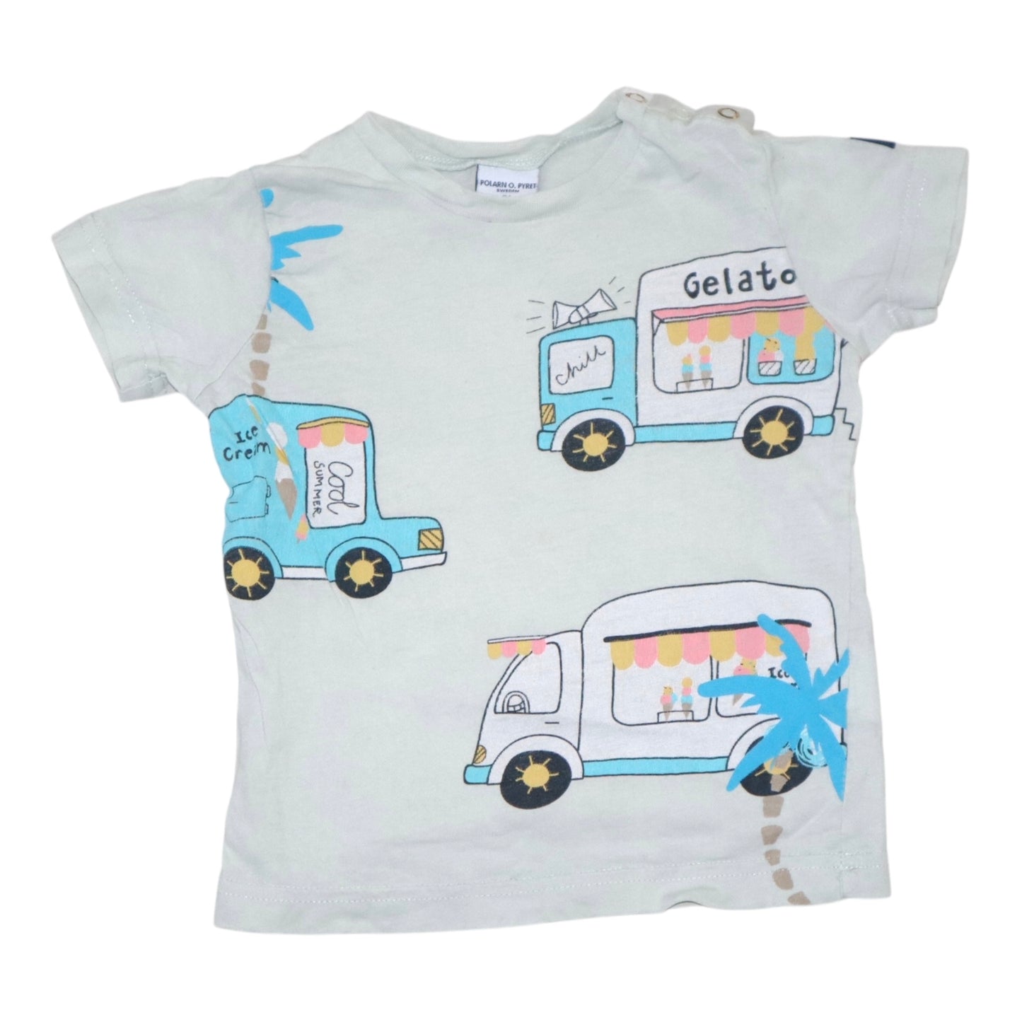 Kortärmad T-shirt från POLARN O. PYRET - Storlek 86 - Ljusgrön