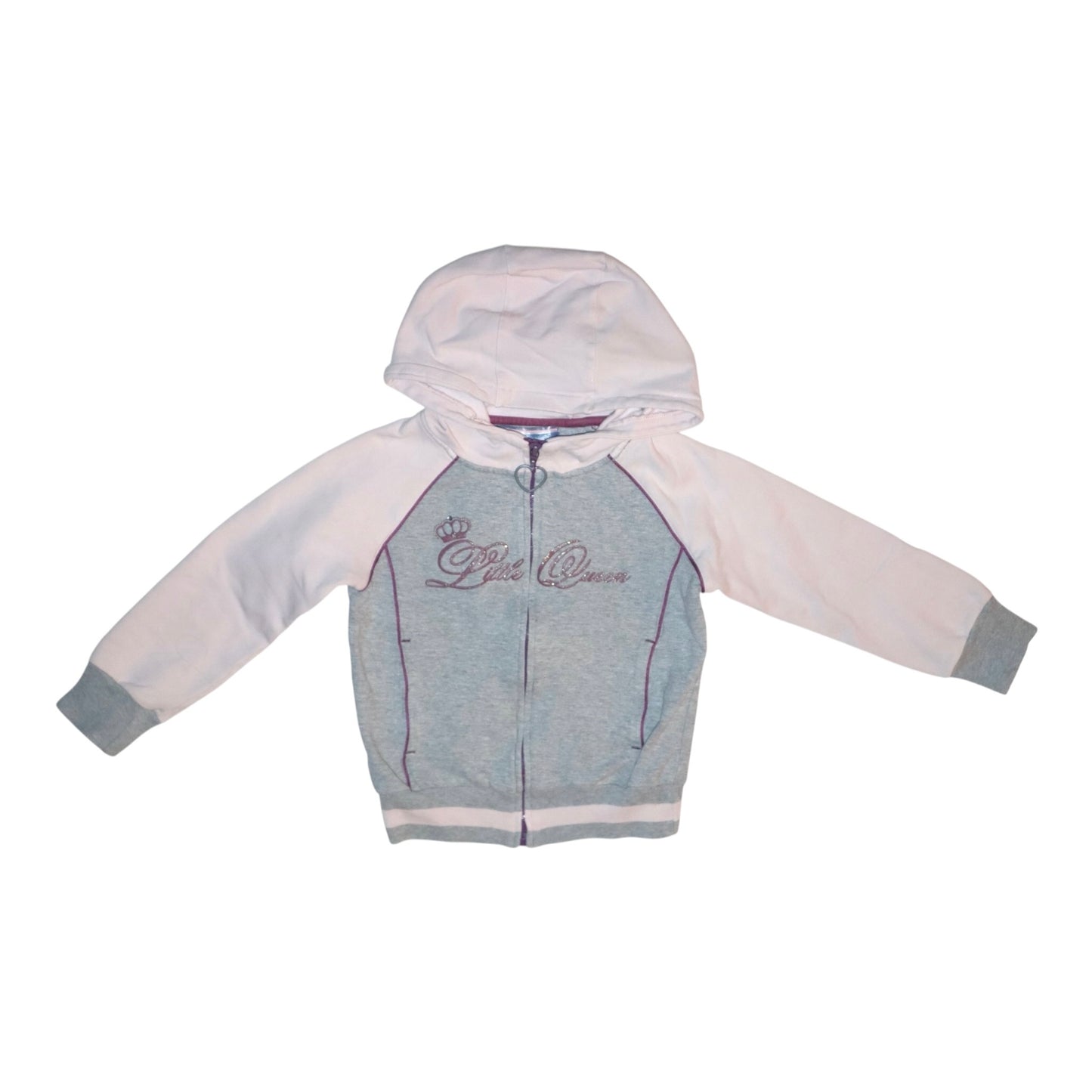 Tröja med Huva från RESERVED - Storlek 128 - Ljusrosa & Grå